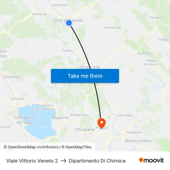 Viale Vittorio Veneto 2 to Dipartimento Di Chimica map