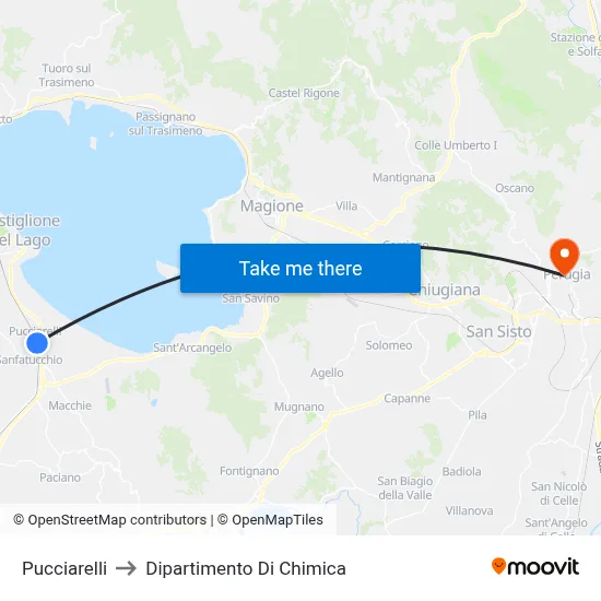 Pucciarelli to Dipartimento Di Chimica map