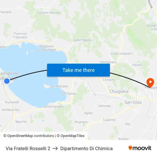 Via Fratelli Rosselli 2 to Dipartimento Di Chimica map