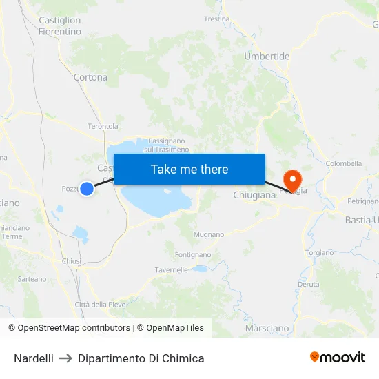 Nardelli to Dipartimento Di Chimica map