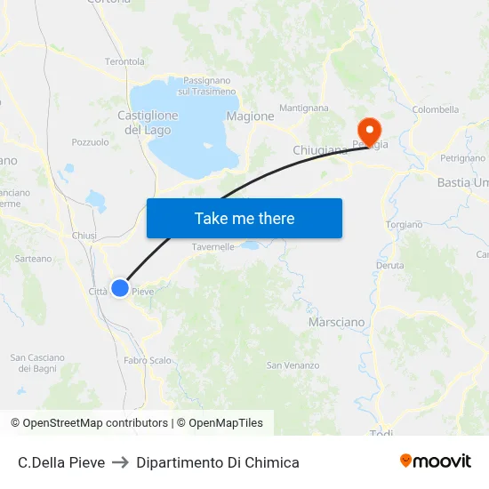 C.Della Pieve to Dipartimento Di Chimica map