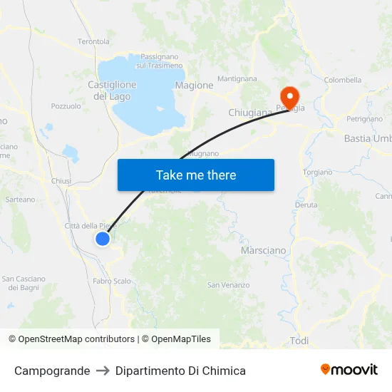 Campogrande to Dipartimento Di Chimica map
