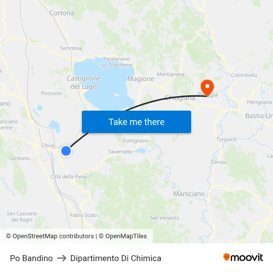 Po Bandino to Dipartimento Di Chimica map
