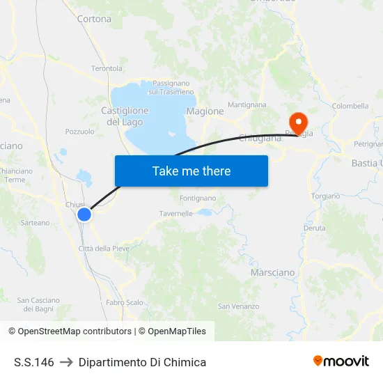 S.S.146 to Dipartimento Di Chimica map