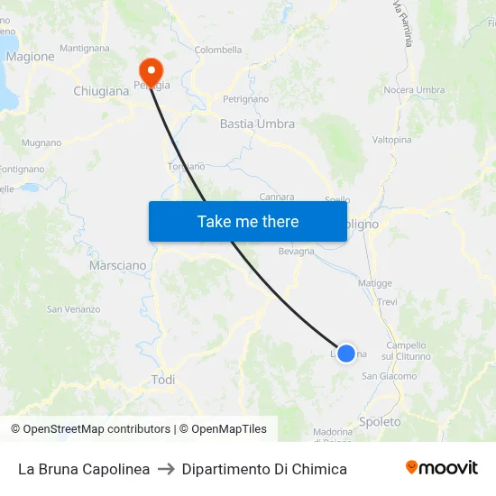La Bruna Capolinea to Dipartimento Di Chimica map
