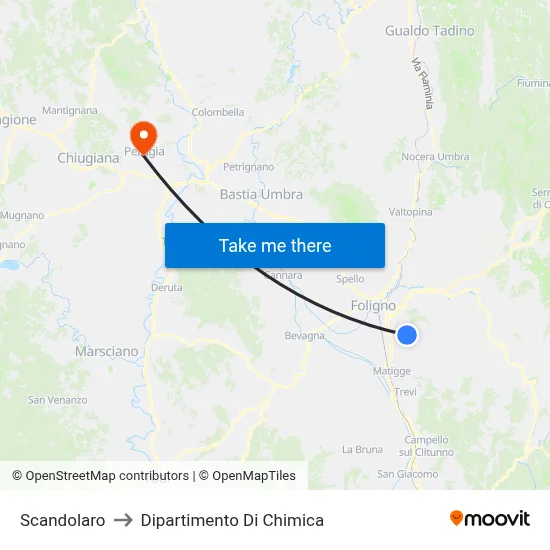 Scandolaro to Chemistry Department map