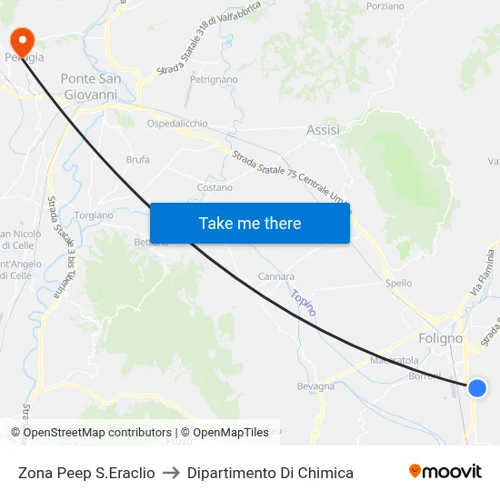 San Eraclio PEEP Zone to Chemistry Department map