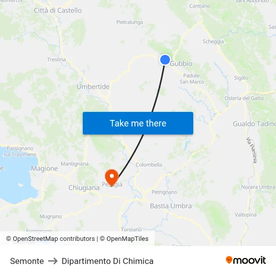 Semonte to Dipartimento Di Chimica map