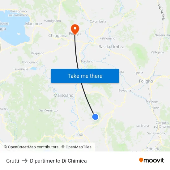 Grutti to Dipartimento Di Chimica map