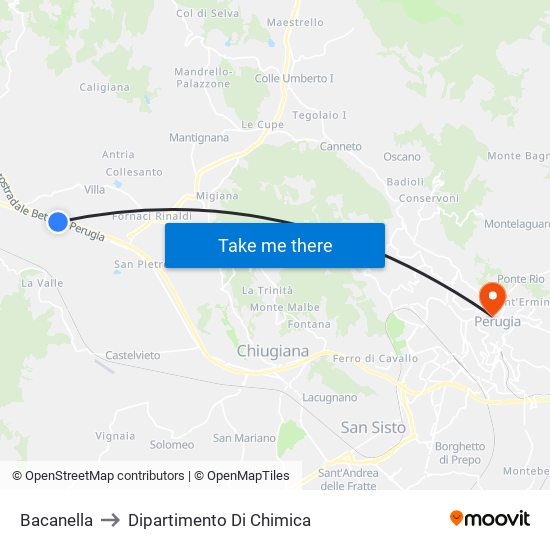 Bacanella to Dipartimento Di Chimica map