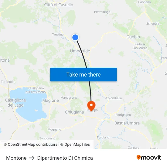 Montone to Chemistry Department map
