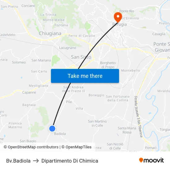 Bv.Badiola to Dipartimento Di Chimica map