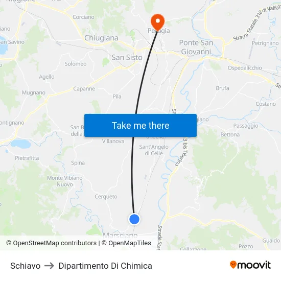 Schiavo to Dipartimento Di Chimica map