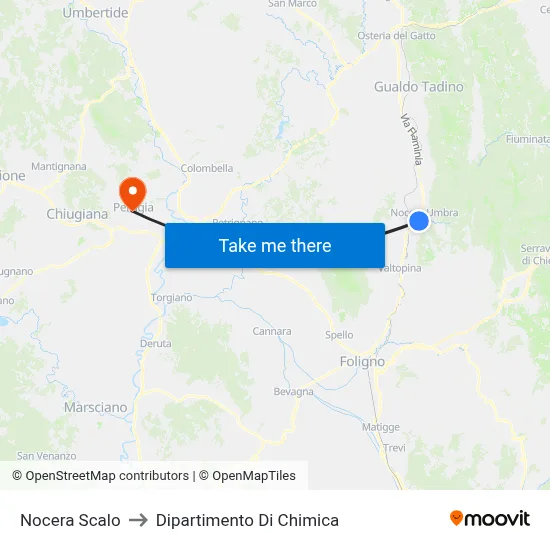 Nocera Scalo to Dipartimento Di Chimica map