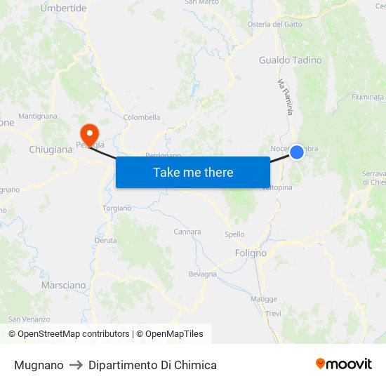 Mugnano to Dipartimento Di Chimica map