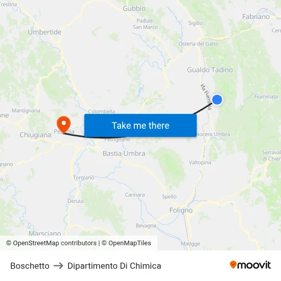 Boschetto to Dipartimento Di Chimica map