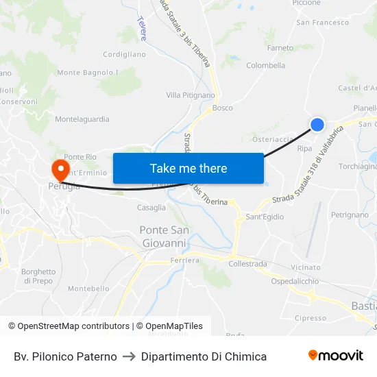 Bv. Pilonico Paterno to Dipartimento Di Chimica map