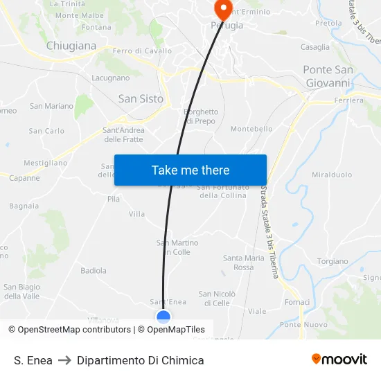 S. Enea to Dipartimento Di Chimica map