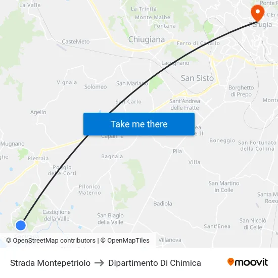 Strada Montepetriolo to Dipartimento Di Chimica map