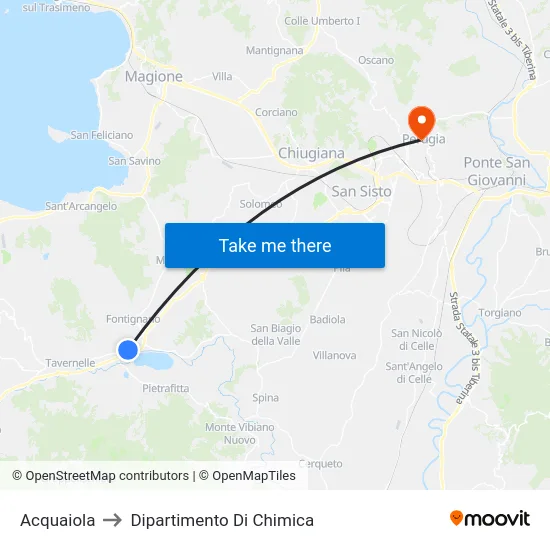 Acquaiola to Chemistry Department map