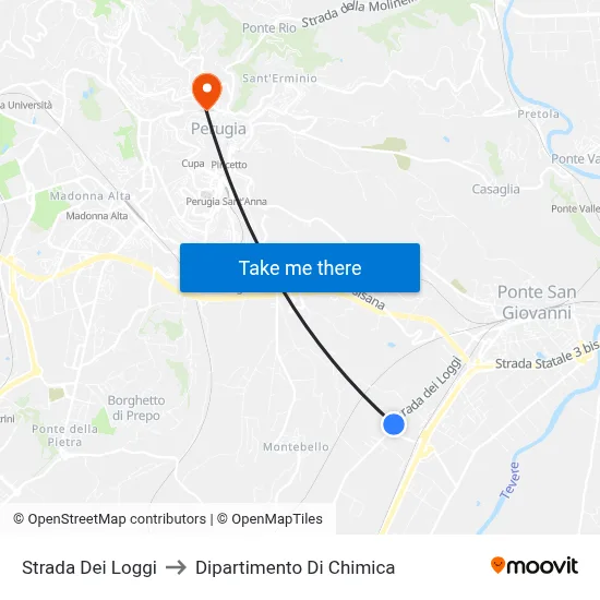 Strada Dei Loggi to Dipartimento Di Chimica map