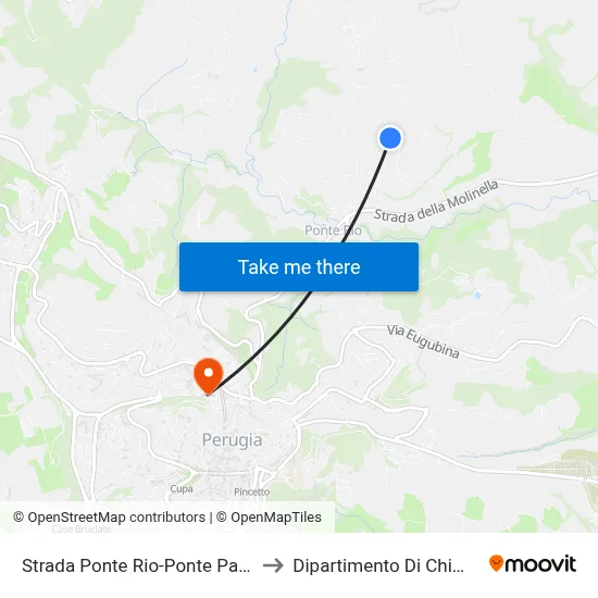 Ponte Rio-Ponte Pattoli Road to Chemistry Department map