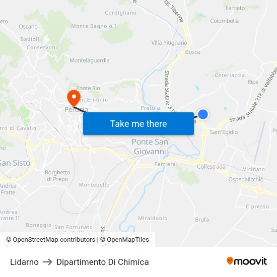 Lidarno to Dipartimento Di Chimica map