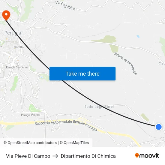 Pieve Di Campo Street to Chemistry Department map