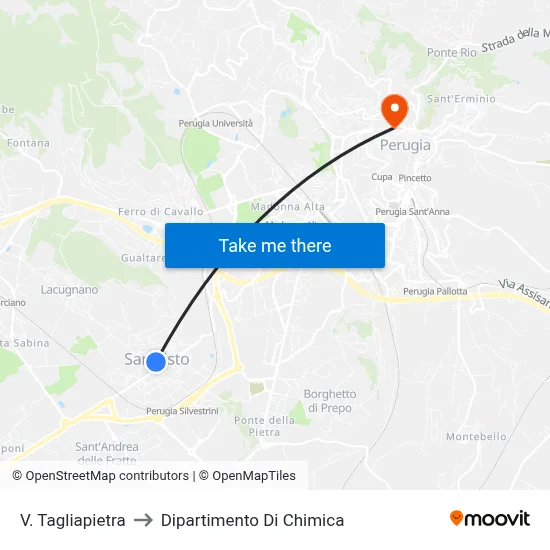 Via Tagliapietra to Chemistry Department map