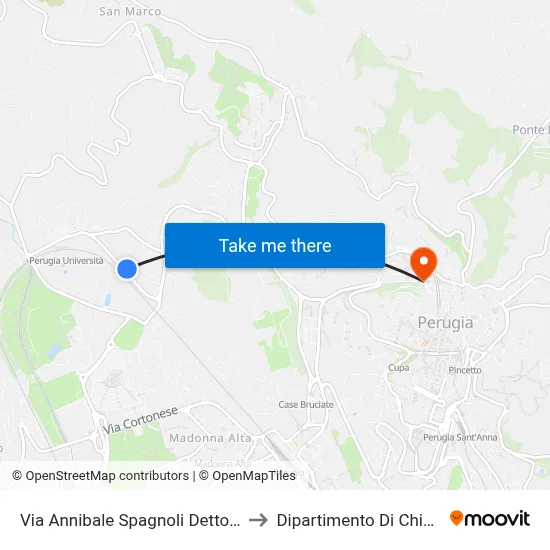 Via Annibale Spagnoli Detto Lino to Dipartimento Di Chimica map