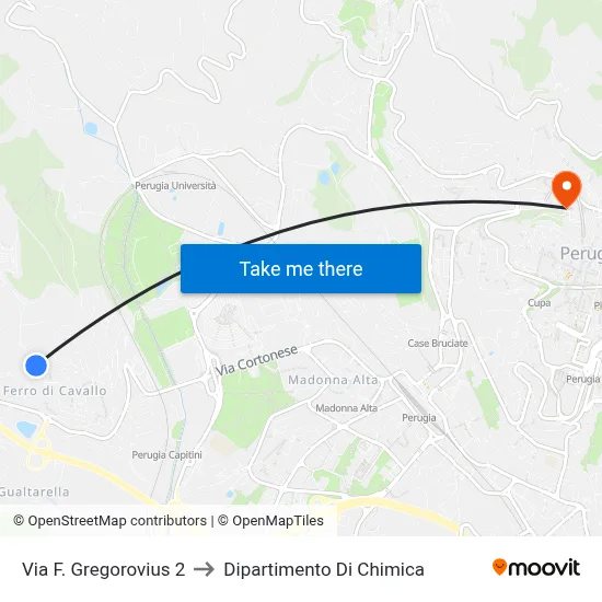 F. Gregorovius Street 2 to Chemistry Department map
