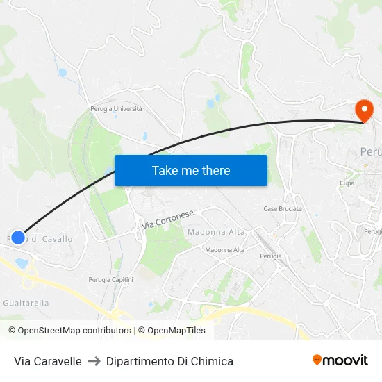 Caravelle Street to Chemistry Department map