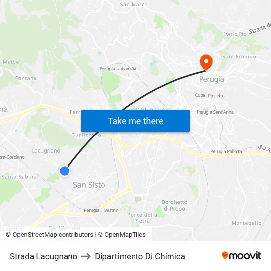 Strada Lacugnano to Dipartimento Di Chimica map
