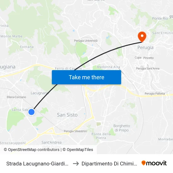 Lacugnano-Garden Road to Chemistry Department map