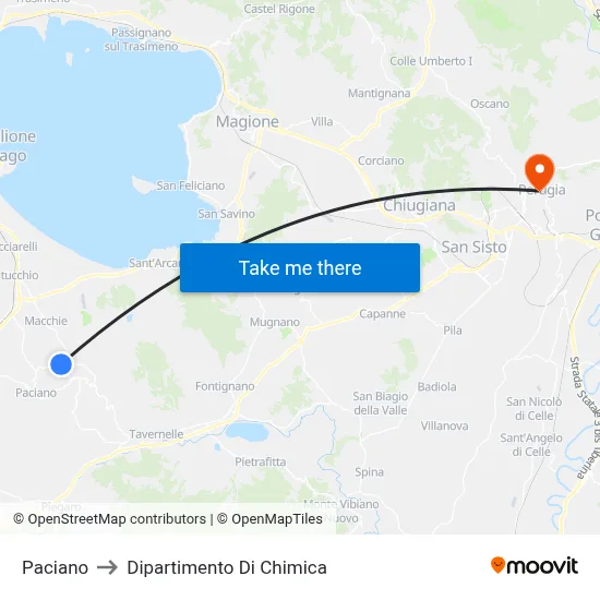 Paciano to Chemistry Department map
