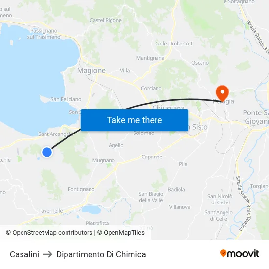 Casalini to Chemistry Department map