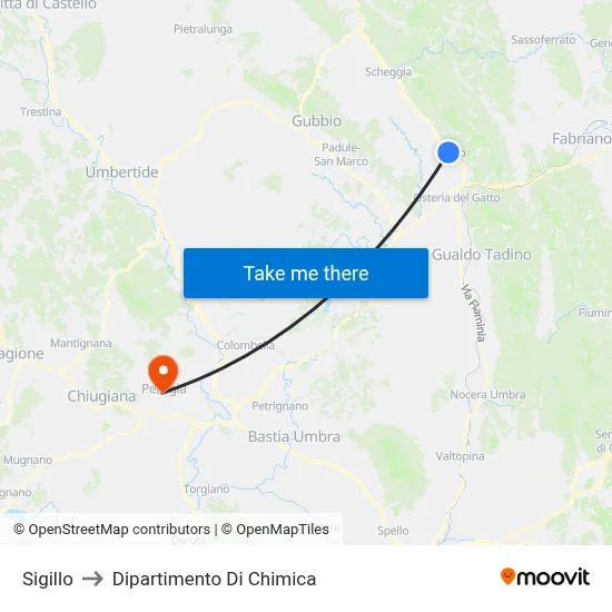 Sigillo to Dipartimento Di Chimica map