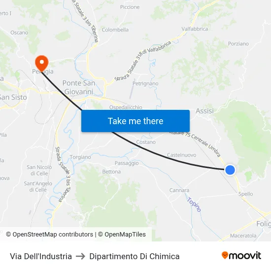 Via Dell'Industria to Dipartimento Di Chimica map