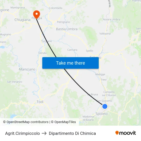 Cirimpiccolo Farm to Chemistry Department map