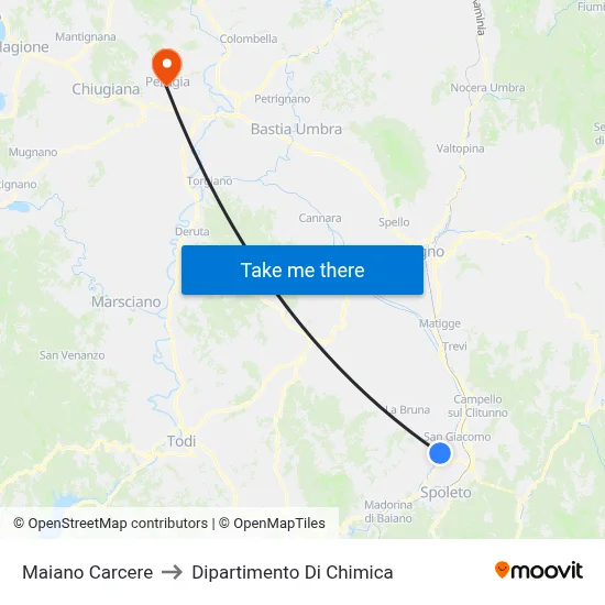 Maiano Carcere to Dipartimento Di Chimica map