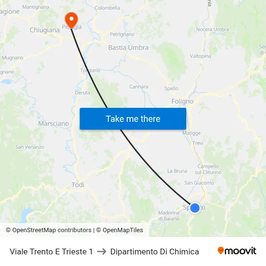 Viale Trento E Trieste 1 to Dipartimento Di Chimica map