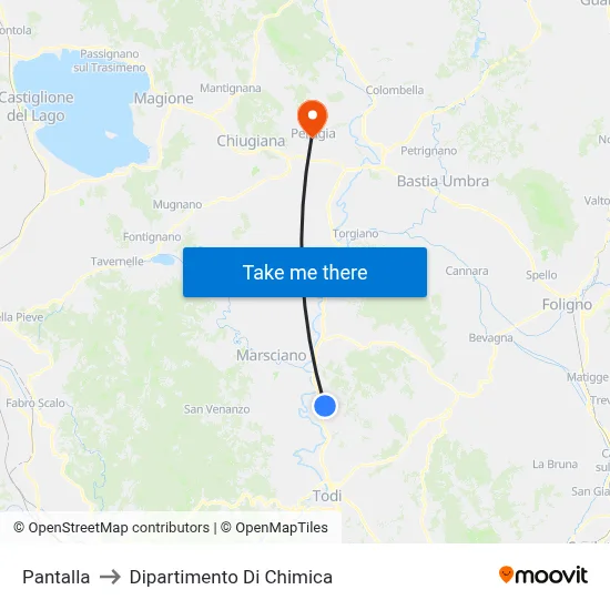Pantalla to Dipartimento Di Chimica map
