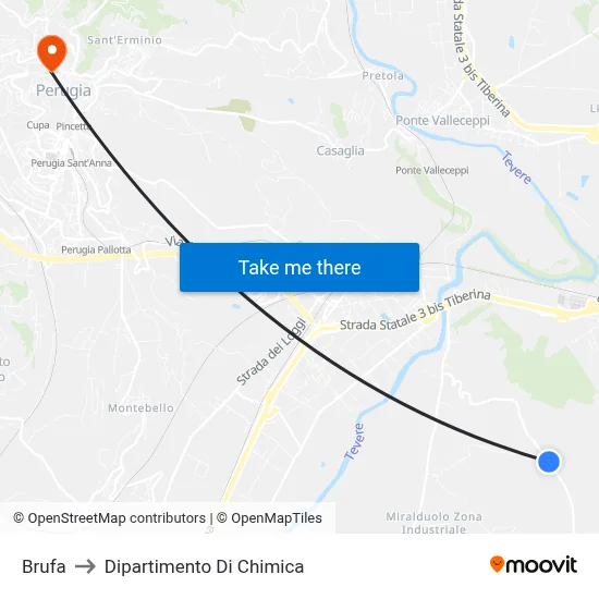 Brufa to Dipartimento Di Chimica map
