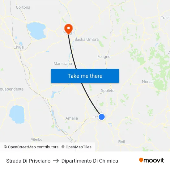 Prisciano Road to Chemistry Department map