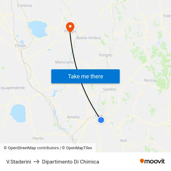 Via Staderini to Chemistry Department map