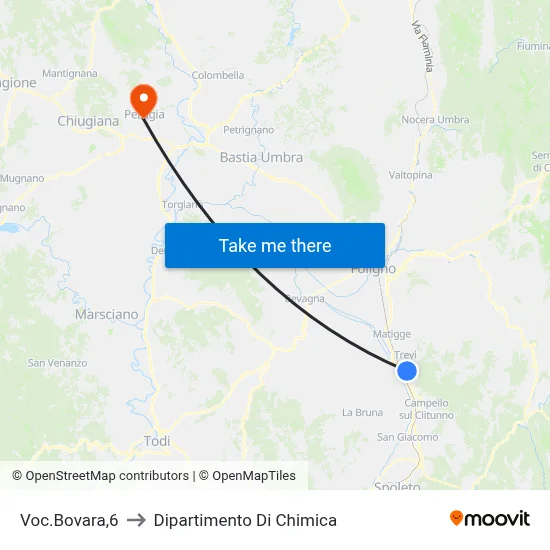 Bovara Area 6 to Chemistry Department map