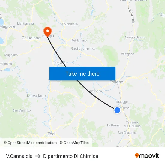 V.Cannaiola to Dipartimento Di Chimica map