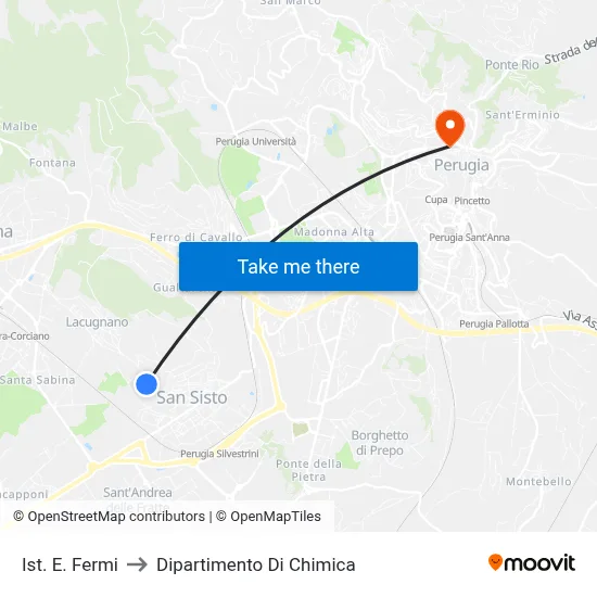 Fermi Institute to Chemistry Department map