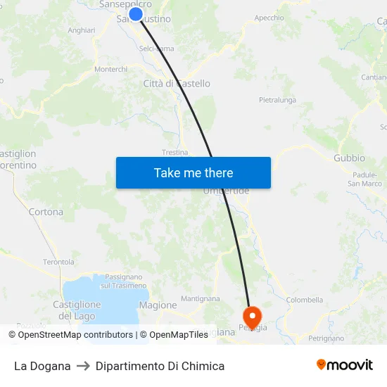 La Dogana to Dipartimento Di Chimica map