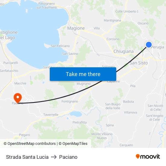 Strada Santa Lucia to Paciano map